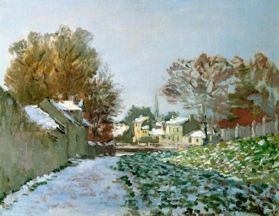 Sneeuw in Argenteuil, 1874 door Claude Monet